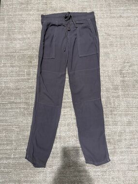James Perse Women's Dark Gray Drawstring cargo Joggers